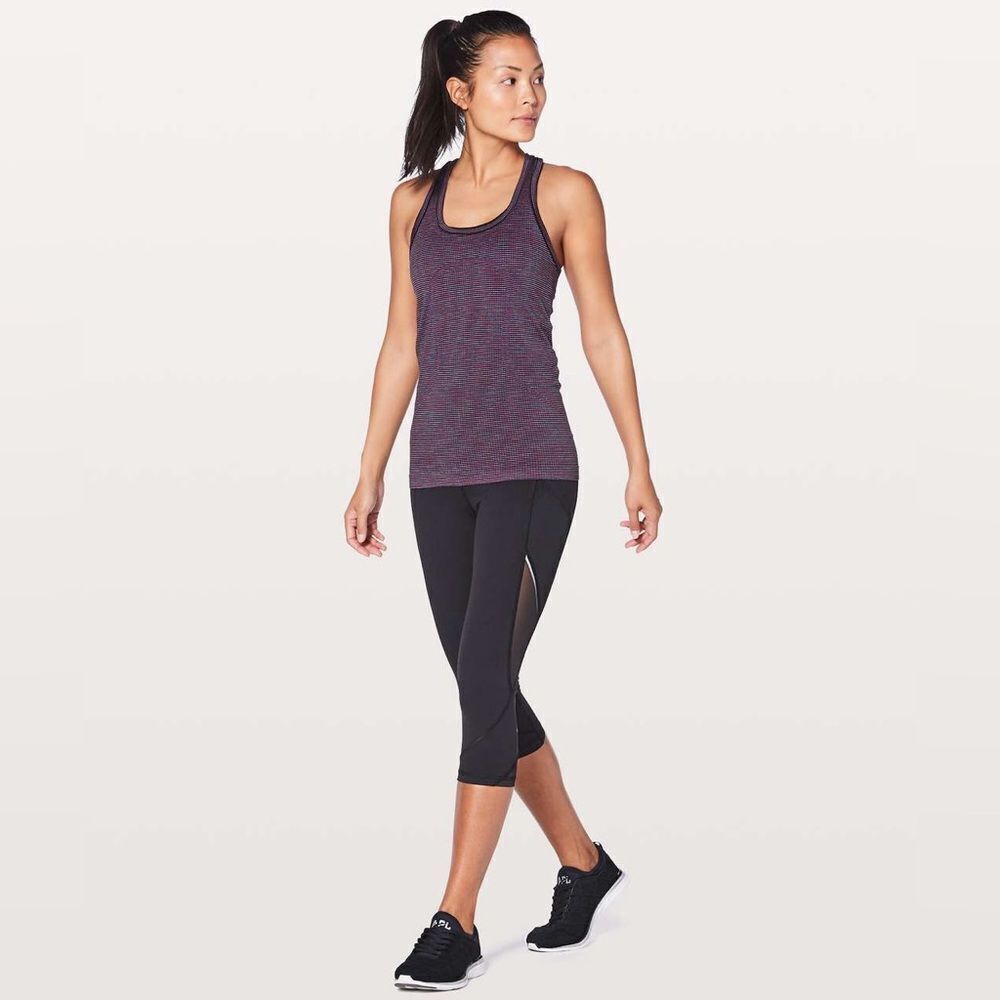 Lululemon Swiftly Tech Racerback
Pink Paradise / Black / Lavender / Blue